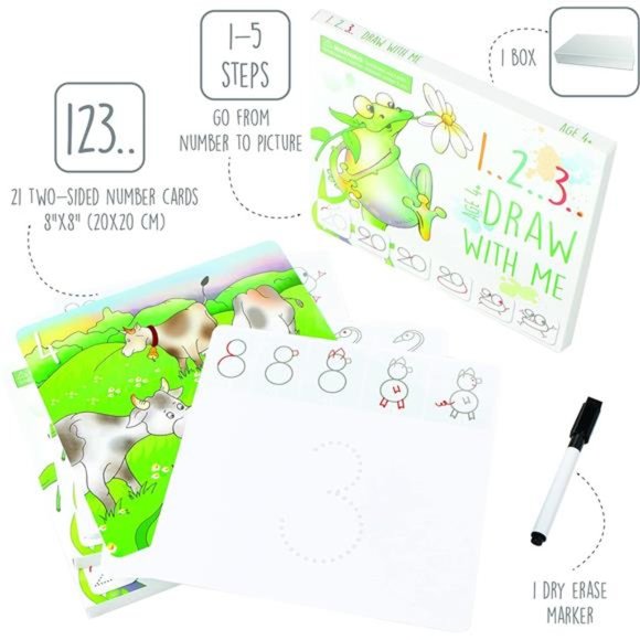 Drawing with Numbers Learn How to Draw Animals Step by Step Birthday Gift - Picture 4 of 7